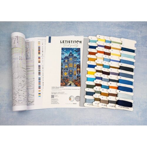 Leti Stitch Leti Stitch borduurpakket Haunt Manor 19 x 39 cm
