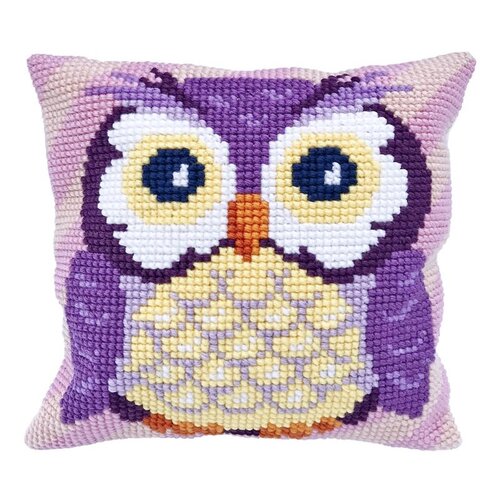 Needleart Borduurpakket Kussen Voorbedrukt Owl 40 x 40 cm Needleart Borduurpakket Kussen Voorbedrukt Owl 40 x 40 cm