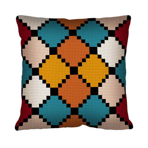 Permin Permin Borduurpakket kussen Graphic pattern Permin Permin Borduurpakket kussen Graphic pattern