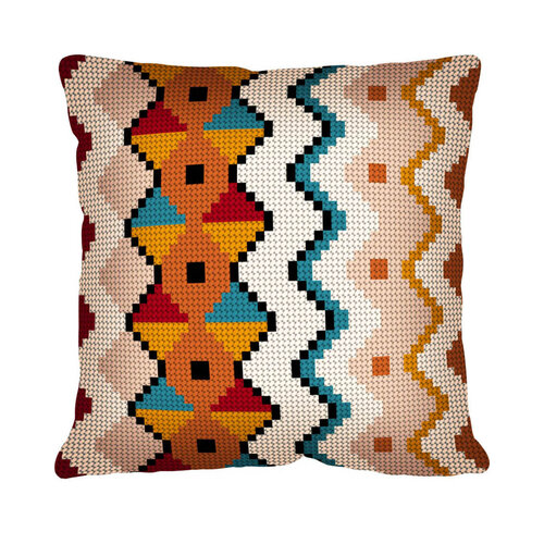 Permin Permin Borduurpakket kussen Graphic pattern 2 Permin Permin Borduurpakket kussen Graphic pattern 2