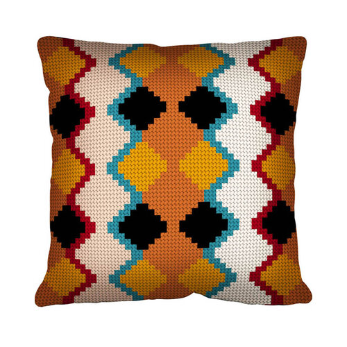 Permin Permin Borduurpakket kussen Graphic pattern 3 Permin Permin Borduurpakket kussen Graphic pattern 3