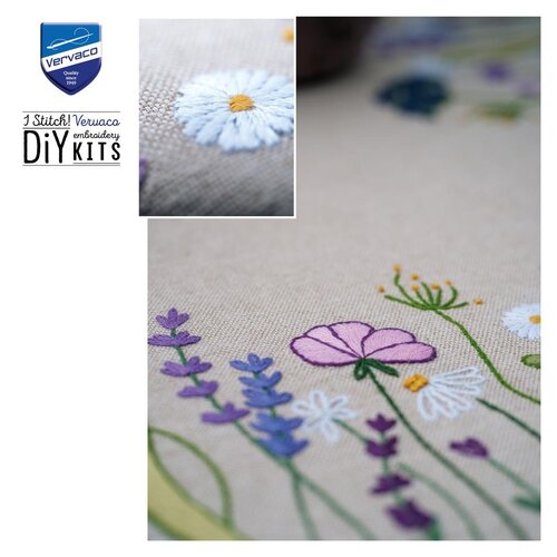 Vervaco Vervaco Tafelkleed Paarse tuinenpracht 77 x 77 cm