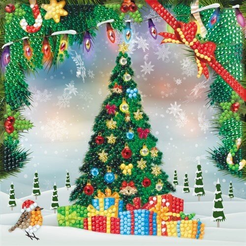 Crystal Art Crystal Art Diamond Painting Kaart Festive Tree Crystal Art Crystal Art Diamond Painting Kaart Festive Tree