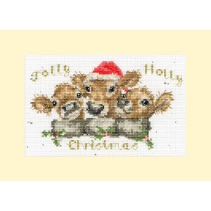Bothy Threads Bothy Threads Borduurkaart Jolly Holly