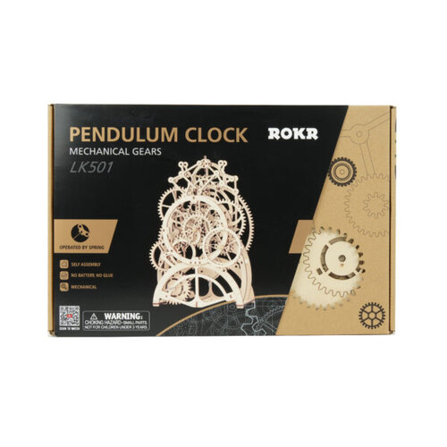 Robotime Houten Puzzel 3D Pendule Klok