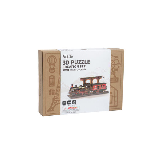 Robotime Robotime 3D Houten Modelbouwpakket Steam Journey