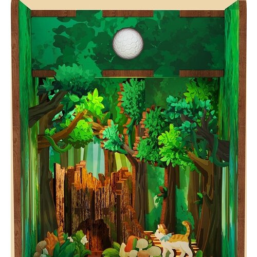 Robotime 3D Modelbouwpakket DIY Huisjes DIY Book Nook Boekensteun Alice in Wonderland
