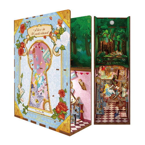 Robotime 3D Modelbouwpakket DIY Huisjes DIY Book Nook Boekensteun Alice in Wonderland Robotime 3D Modelbouwpakket DIY Huisjes DIY Book Nook Boekensteun Alice in Wonderland