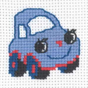 Permin Permin borduurpakketje blauwe auto