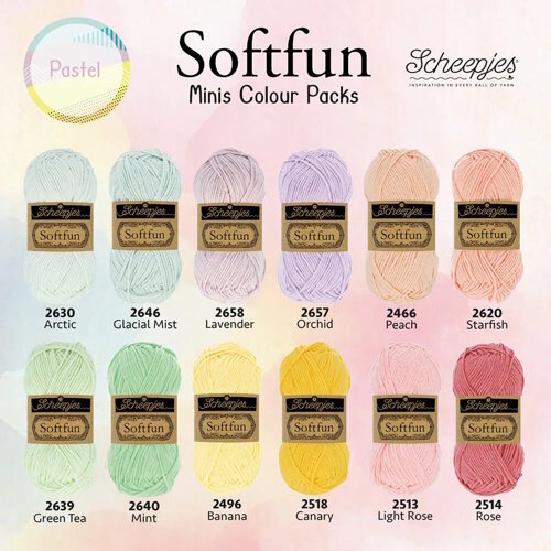 Scheepjeswol Scheepjes Softfun colour pack 12 x 20 gram Pastel