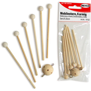 Meyco Houten mobile 30 cm 6 armen