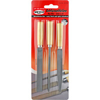 Sleutelvijlenset 3 stuks rond, plat en puntig