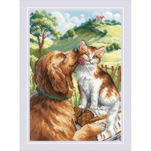 Riolis Riolis borduurpakket Like Cat and Dog Riolis Riolis borduurpakket Like Cat and Dog