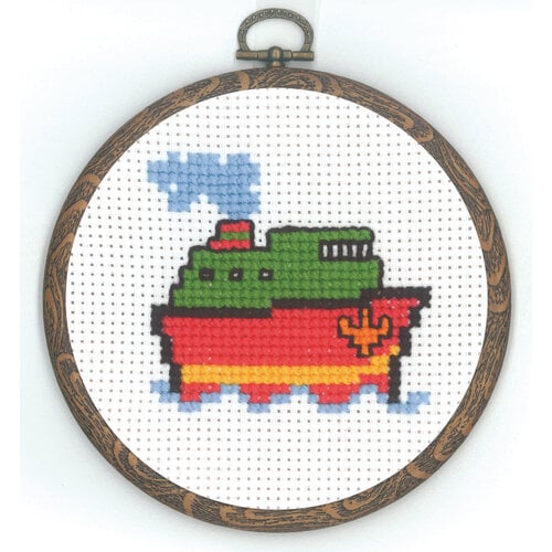 Permin Permin Borduurpakket Bootje 13-0335 Permin Permin Borduurpakket Bootje 13-0335