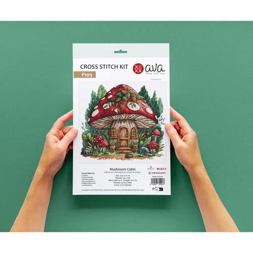 AVA Stitch Ava Stitch Borduurpakket Mushroom Cabin