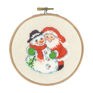 Permin Permin borduurpakket Snowman and Santa Claus 13-5287