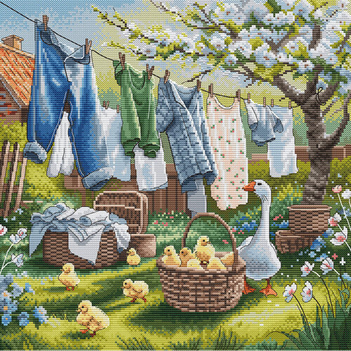 AVA Stitch Ava Stitch Borduurpakket Spring at the Farm AVA Stitch Ava Stitch Borduurpakket Spring at the Farm