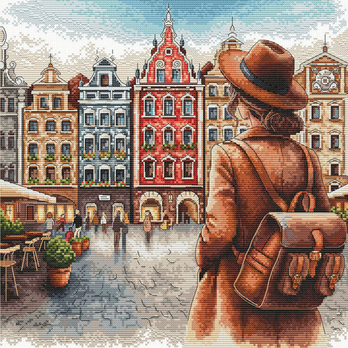 AVA Stitch AVA Stitch Borduurpakket Old Town of Bruges AVA Stitch AVA Stitch Borduurpakket Old Town of Bruges