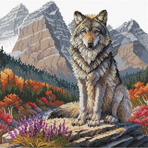 AVA Stitch AVA Stitch Borduurpakket Majestic Wolf AVA Stitch AVA Stitch Borduurpakket Majestic Wolf