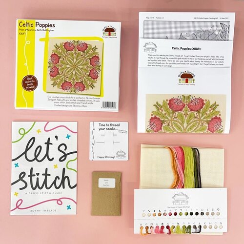 Bothy Threads Bothy Threads Borduurpakket Celtic Poppies