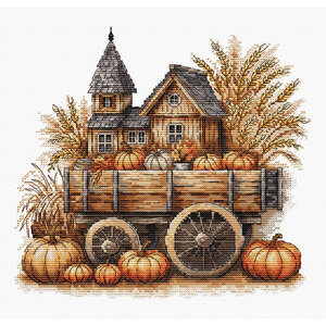 AVA Stitch AVA Stitch Borduurpakket Autumn Cart AVA Stitch AVA Stitch Borduurpakket Autumn Cart