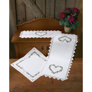 Permin Permin Hardanger berries 27-1606 vierkant tafelkleed