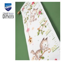 Vervaco Borduurpakket Groeimeter Guitige poesjes