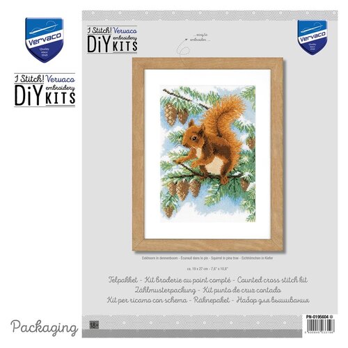 Vervaco Vervaco Borduurpakket Eekhoorn in dennenboom Vervaco Vervaco Borduurpakket Eekhoorn in dennenboom
