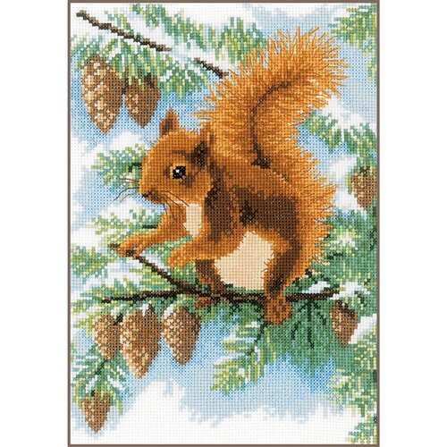 Vervaco Vervaco Borduurpakket Eekhoorn in dennenboom Vervaco Vervaco Borduurpakket Eekhoorn in dennenboom