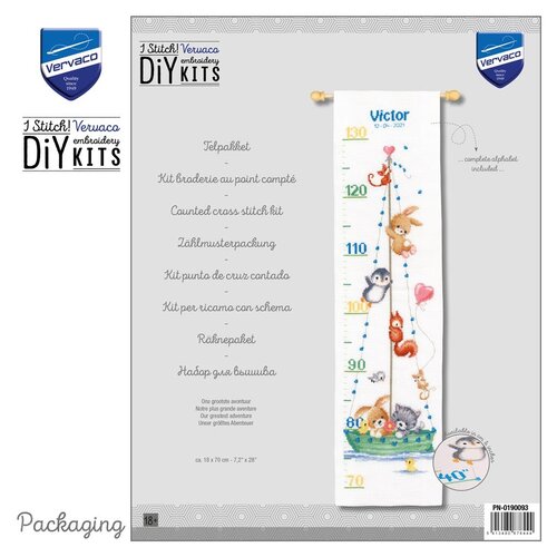 Vervaco Borduurpakket Groeimeter Ons grootste avontuur