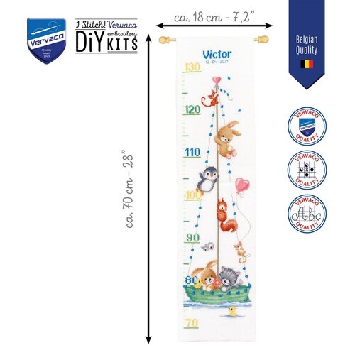 Vervaco Borduurpakket Groeimeter Ons grootste avontuur