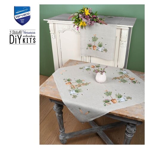 Vervaco Vervaco Tafelloper Linnen Tuinspullen