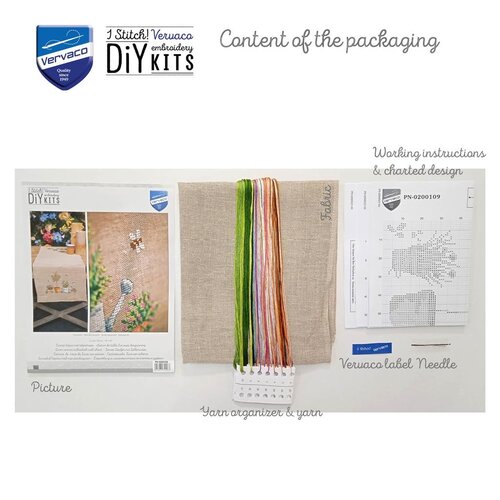 Vervaco Vervaco Tafelloper Linnen Tuinspullen