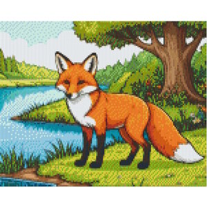 PixelHobby Pixelhobby Patroon 5862 Vos bij het water PixelHobby Pixelhobby Patroon 5862 Vos bij het water