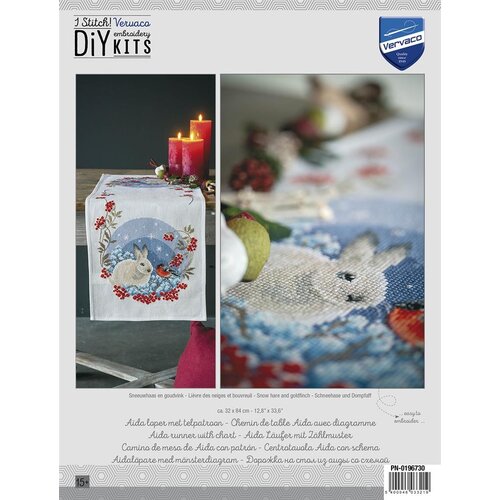 Vervaco Vervaco Borduurpakket Tafelloper Sneeuwhaas en goudvink
