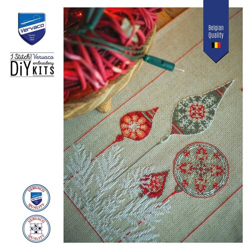 Vervaco Vervaco Borduurpakket Tafelloper Kerststerren Vervaco Vervaco Borduurpakket Tafelloper Kerststerren