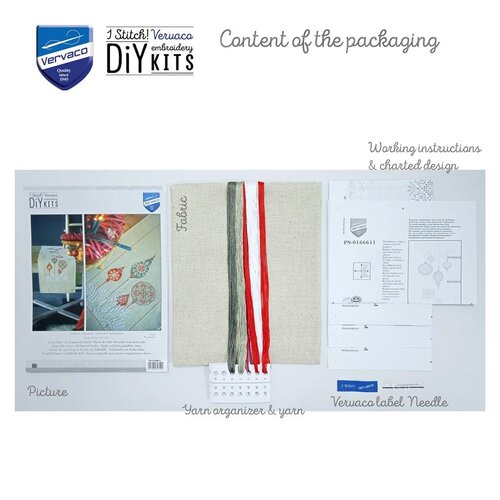 Vervaco Vervaco Borduurpakket Tafelloper Kerststerren Vervaco Vervaco Borduurpakket Tafelloper Kerststerren