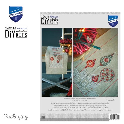 Vervaco Vervaco Borduurpakket Tafelloper Kerststerren Vervaco Vervaco Borduurpakket Tafelloper Kerststerren