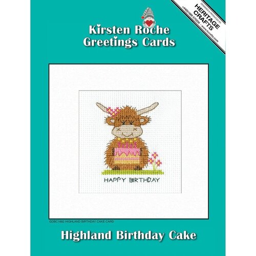 Heritage Crafts Heritage Crafts Borduurkaart Highland Card Birthday Cake Heritage Crafts Heritage Crafts Borduurkaart Highland Card Birthday Cake