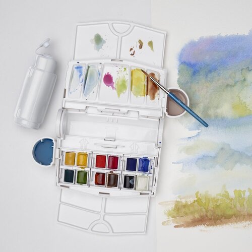 Cotman Cotman Aquarelverf set Field Plus 12 Halve napjes Cotman Cotman Aquarelverf set Field Plus 12 Halve napjes