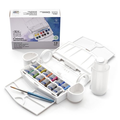 Cotman Cotman Aquarelverf set Field Plus 12 Halve napjes Cotman Cotman Aquarelverf set Field Plus 12 Halve napjes