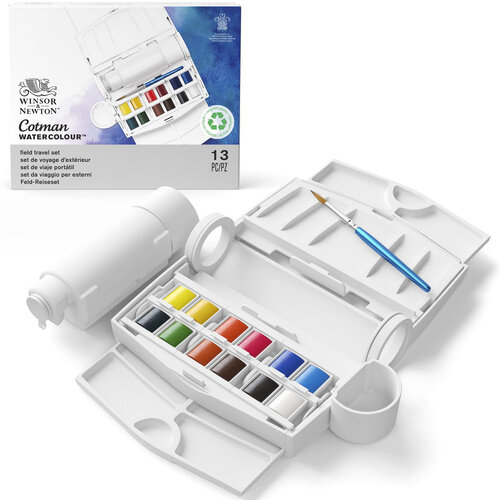 Cotman Cotman Aquarelverf set Field Plus 12 Halve napjes Cotman Cotman Aquarelverf set Field Plus 12 Halve napjes