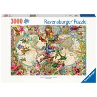 Ravensburger Flora en fauna wereldkaart 3000 stukjes