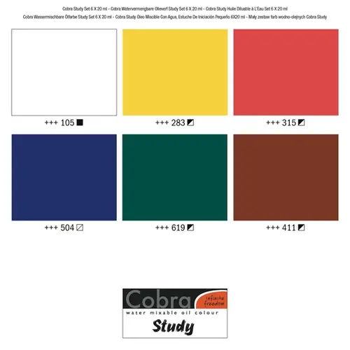 Cobra Cobra Study Olieverf Set 6 x 20 ml