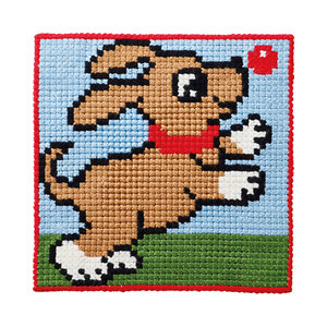 Permin Permin Borduurpakket Dog with ball 9423