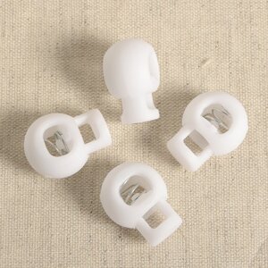 Mediac Koordstopper wit 18 x 23 mm 4 stuks