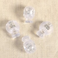 Koordstopper transparant 18 x 23 mm 4 stuks