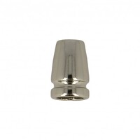 Metalen koordstopper zilver 16 x 7 mm 2 stuks