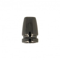 Metalen koordstopper zwartchroom 16 x 7 mm 2 stuks