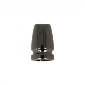 Mediac Metalen koordstopper zwartchroom 16 x 7 mm 2 stuks